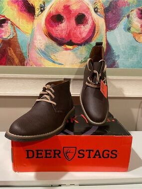 Deer Stags Brown Lace-Up Chukka Boots